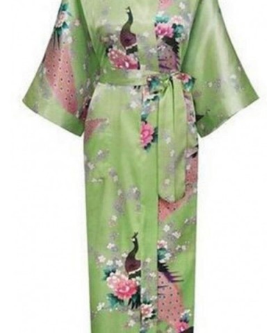 Female Sleepwear Rayon Robe Set Summer Kimono Bathrobe Elegant Style Wedding Parties- Birthday- Vacation- Spas Comfortable Ve...