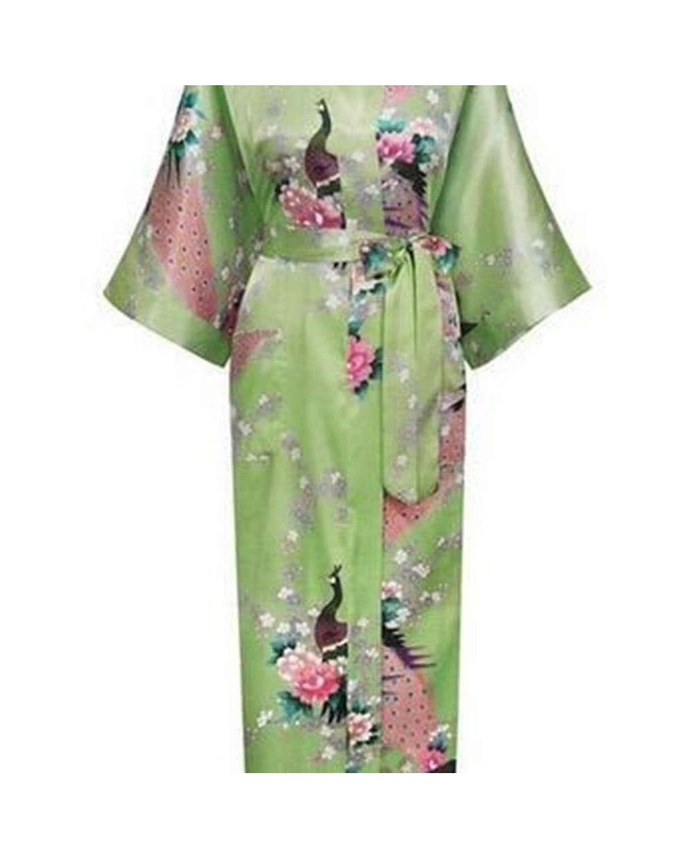 Female Sleepwear Rayon Robe Set Summer Kimono Bathrobe Elegant Style Wedding Parties- Birthday- Vacation- Spas Comfortable Ve...