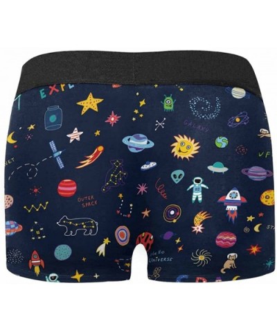 Custom Men's Boxer Briefs Cartoon Set of Space Objects Stars- Planets - Multi 1 - CJ18DOMT8ED $36.65 Boxer Briefs