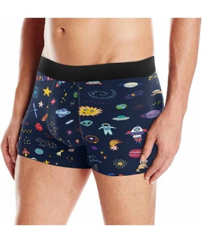 Custom Men's Boxer Briefs Cartoon Set of Space Objects Stars- Planets - Multi 1 - CJ18DOMT8ED $36.65 Boxer Briefs