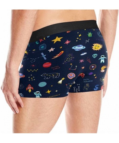 Custom Men's Boxer Briefs Cartoon Set of Space Objects Stars- Planets - Multi 1 - CJ18DOMT8ED $36.65 Boxer Briefs