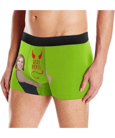 Custom Men's Boxer Briefs Printed with Funny Photo Face Devil Black - Multi 5 - CI197ZU48U2 $39.31 Boxer Briefs