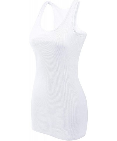 Women's Basic Cotton Camisole Shelf Bra Layering Cami Tank Tops - White/Racerback - CU18IHNANTL $26.55 Camisoles & Tanks