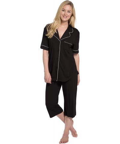 Women's Tranquil Dreams Capri Pajama Set - Black - C6128NS99EF $79.19 Sets