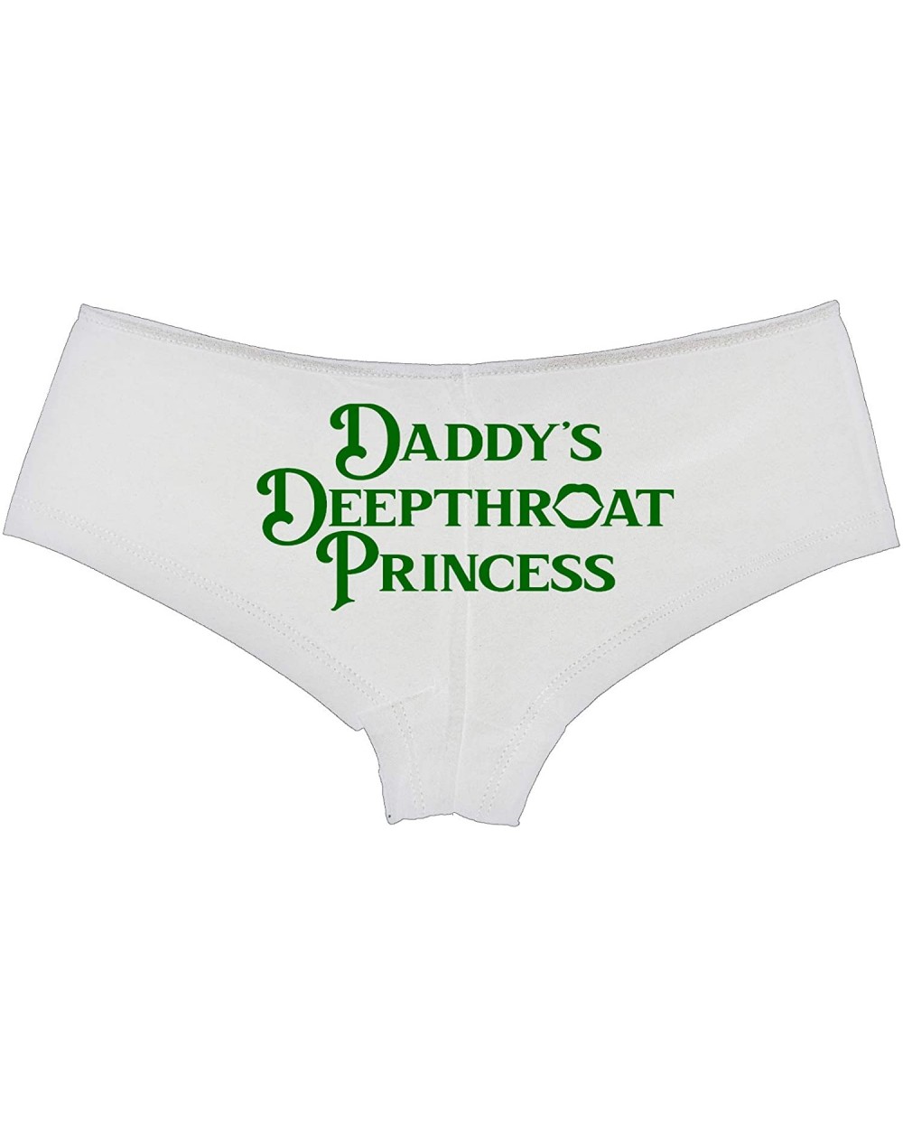 Daddys Deepthroat Princess Sexy DDLG Slutty White Boyshort - Green - CS1953CAYMR $24.77 Panties