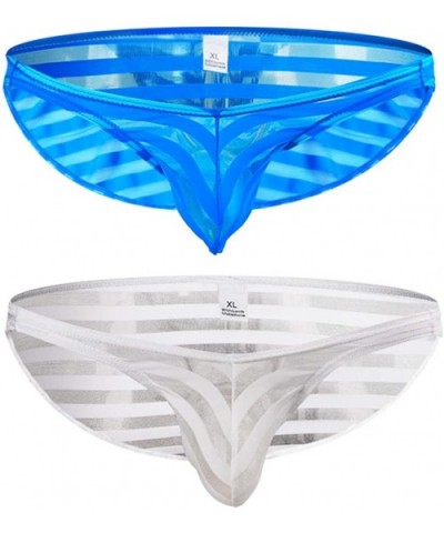 Men's Sexy Underwear Briefs Low Rise Bikinis Fashion See Through Underpants Pack - Bikinis 2pcs-1 - CN18T90CT50 $18.95 G-Stri...