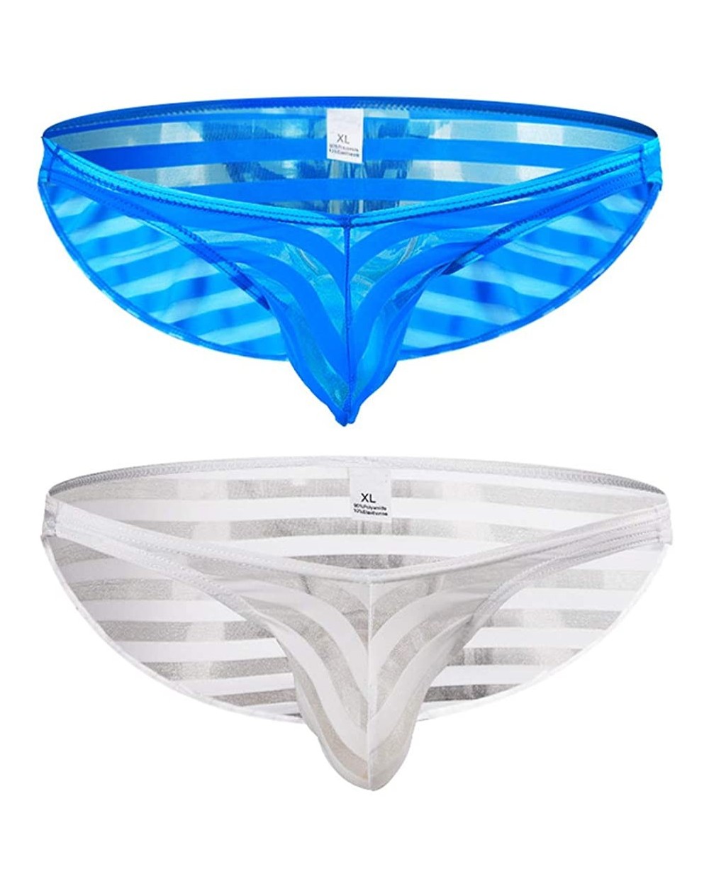 Men's Sexy Underwear Briefs Low Rise Bikinis Fashion See Through Underpants Pack - Bikinis 2pcs-1 - CN18T90CT50 $18.95 G-Stri...