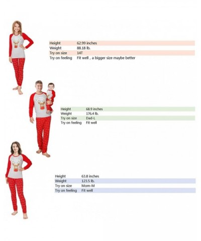 Family Matching Christmas Pajamas Sleepwear Set - Women-rudolph - CV18Y9ALZ73 $34.96 Sets