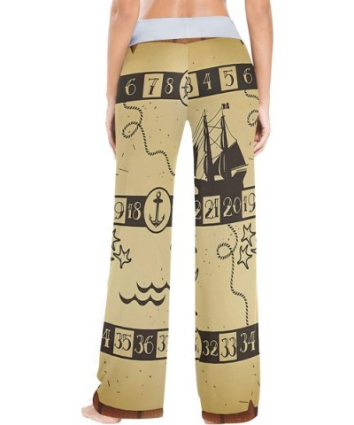 Pirate Map Womens Pajama Pants Loose Long Lounge Sleepwear Yoga Gym Trousers - CJ19DWHHXSA $50.46 Bottoms