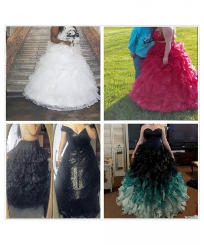 Wedding Ball Gown Petticoat 4-Hoop Crinoline Underskirt Evening Party Dress - 4 Hoop-burgundy - C918S2YQNQ5 $41.36 Slips