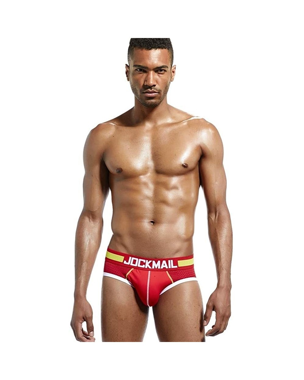 Men Underwear Briefs Mesh Men Panties Sexy Men Briefs Underwear Sleepwear - Red - CE18HRWW050 $12.40 Briefs