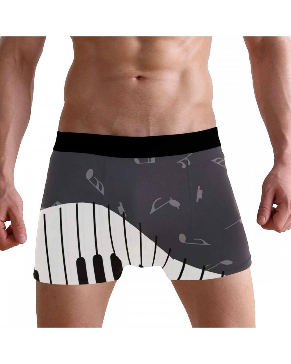 Mens Boxer Briefs Underwear Breathable Pouch Soft Underwear - Piano - C318ARKOLLU $25.46 Boxer Briefs