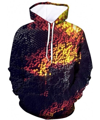 Men's Patterns Print 3D Digital Geometric Printed Sweaters Fashion Hoodies Sweatshirts Pullover - Black E - CF192AD9X0K $39.9...