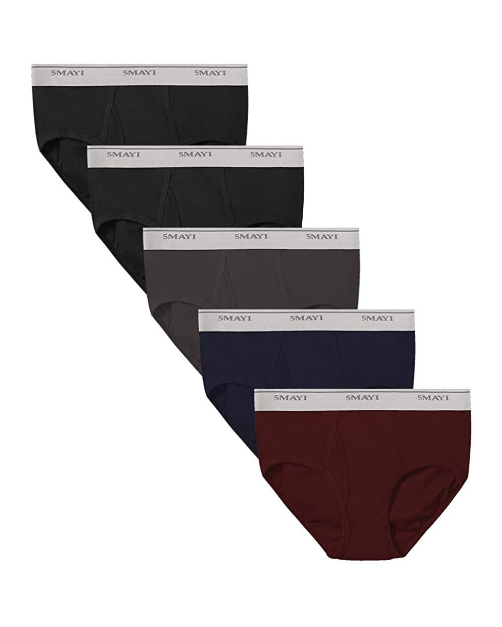 Mens Briefs Underwear Multipack Cotton Men's Soft Breathable Briefs - C 5 Pairs Mens Underwear - CW18ZZ3LGXE $36.53 Briefs