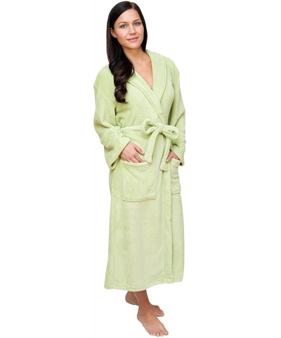 Women's Plush Spa Robe - Mojito - C8126ZIY4H7 $64.22 Robes