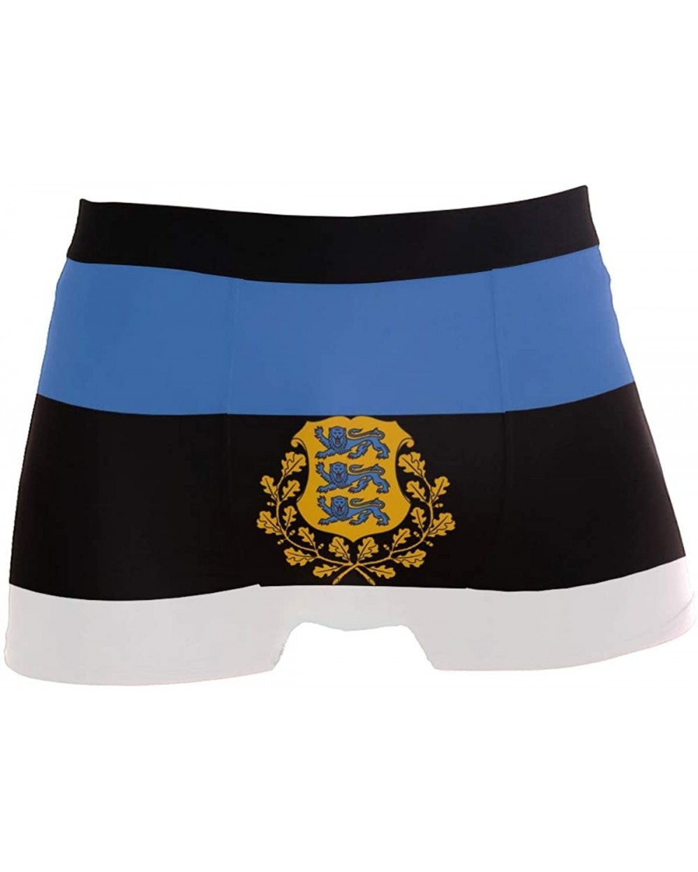 Breathable Boxer Brief Underwear Mens Boys Estonia Flag National Emblem - Black - C918YZ8GYYY $28.95 G-Strings & Thongs