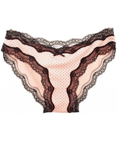 Fashion Delicate Women Translucent Underwear Sheer Lace Tank Lace Sexy Underpant - Pink - CI194L7SS7N $11.43 Robes