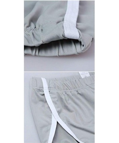 Men Split Side Boxer Short Briefs Loose Underpants Comfortable Boxer Shorts U Convex Pouch Home Sleep Shorts - White - CR18ZG...