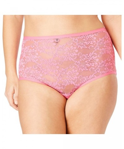 Women's Plus Size 2-Pack Lace Full-Cut Brief Underwear - Light Pack (0948) - CV18M6YM4YU $27.15 Panties