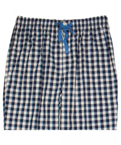 Men's Big and Tall Woven Poplin Sleep Bottoms Pajama Pants - Whiteness 202- Royal & Black - CL18U8773QH $50.63 Sleep Bottoms