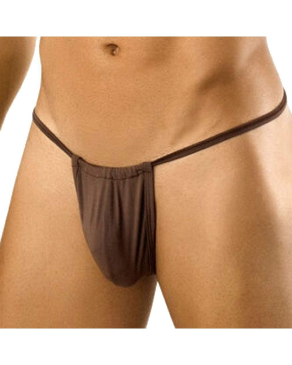 New Men T-Back Thin Thong Low-Waisted Underpants Sexy Comfortable Underwear Men's Underwear Collar Thong - Gray - CE1993XUHCY...