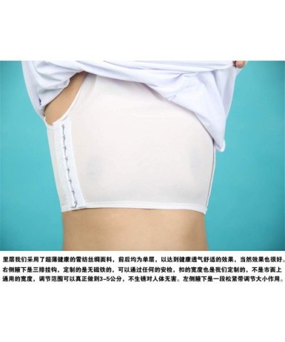 Women Built-in Buckle Chest Breast Binder Tran Lesbian Vest Casual Tee Tops - White - C418ZLU62M2 $35.40 Bustiers & Corsets