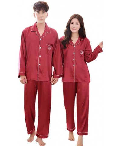 Women Pajama Set Womens Nightwear Sleepwear Loungewear Spring Homewear Pajama Set Sleep Sets Top and Bottoms Red - CL18NIN5EO...