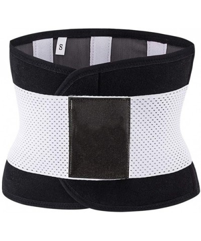 Unisex Waist Trainer Belt Exercise Girdle Waist Cincher Trimmer Workout Sauna Belt - White - CD192M3KTZT $71.61 Bustiers & Co...