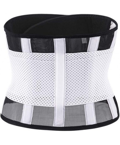 Unisex Waist Trainer Belt Exercise Girdle Waist Cincher Trimmer Workout Sauna Belt - White - CD192M3KTZT $71.61 Bustiers & Co...