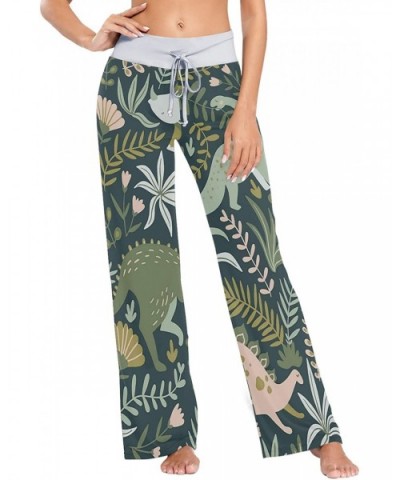 Dinosaurs Pattern Womens Pajama Pants Loose Long Lounge Sleepwear Yoga Gym Trousers - C019DWGS607 $41.67 Bottoms