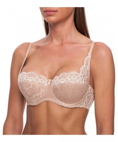 Women's Sexy Push Up Balconette Lace Shelf Bra - Classic Beige - CT18D749EN5 $42.42 Bras