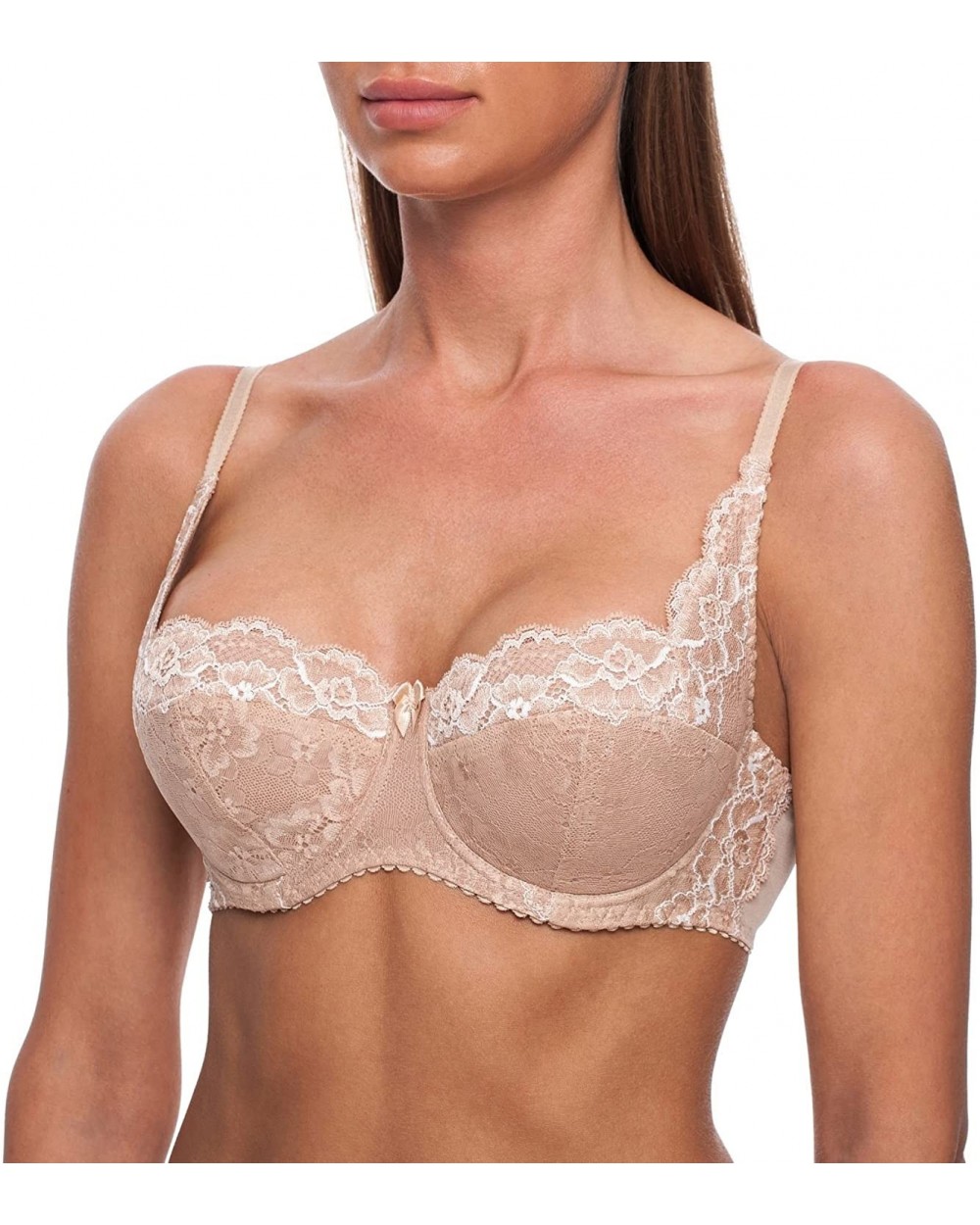 Women's Sexy Push Up Balconette Lace Shelf Bra - Classic Beige - CT18D749EN5 $42.42 Bras