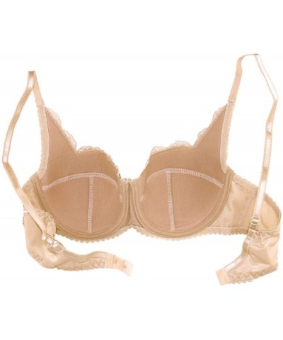 Women's Sexy Push Up Balconette Lace Shelf Bra - Classic Beige - CT18D749EN5 $42.42 Bras