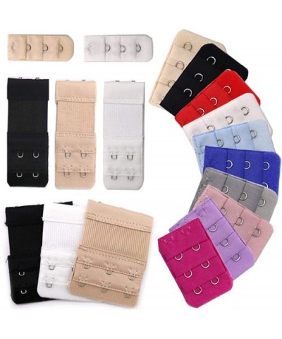 5Pc Bra Extenders Strap Buckle Extension 3 RowsHooks Clasp Straps Extender Sewing Tool Intimates Accessories - 5pcs9 - C519DU...