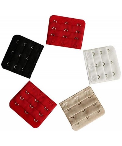 5Pc Bra Extenders Strap Buckle Extension 3 RowsHooks Clasp Straps Extender Sewing Tool Intimates Accessories - 5pcs9 - C519DU...