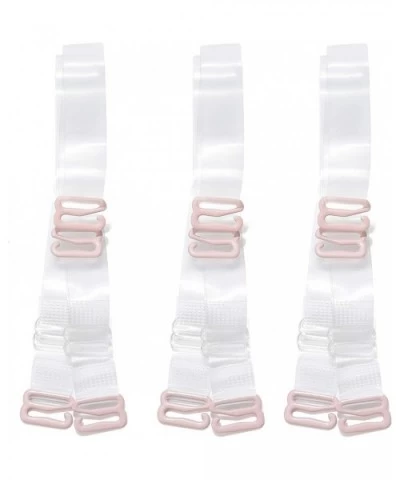 Invisible Clear Bra Strap Non-Slip Adjustable Bra Strap Soft Transparent Shoulder Strap 3 Pairs - 18mm Width - C9190GDRLID $1...