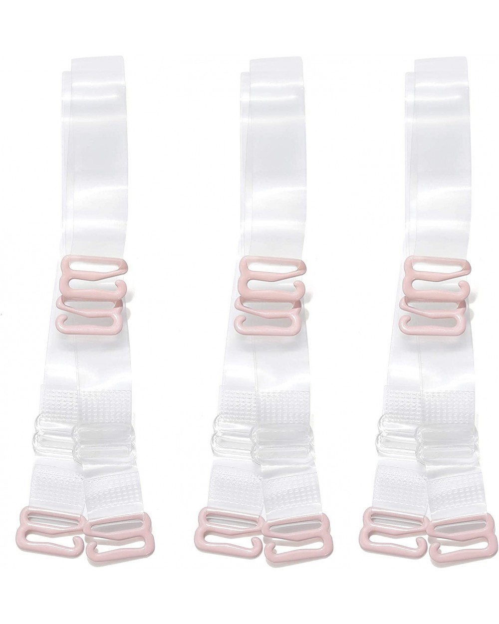 Invisible Clear Bra Strap Non-Slip Adjustable Bra Strap Soft Transparent Shoulder Strap 3 Pairs - 18mm Width - C9190GDRLID $1...