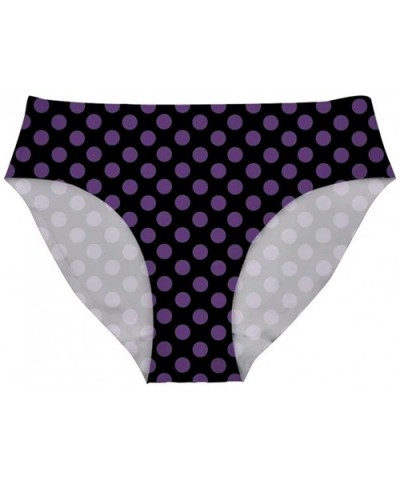 Women Sexy Seamless Hipster Panties Soft Comfy Vintage Polka Dot Underwear - Black Dark Purple Polka Dot - CQ18UTSWR77 $21.65...