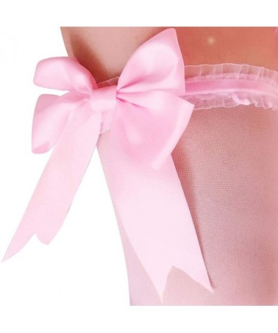 Bridal Bow Tie Ribbon Style Wedding Garter - Pink - CA192KW5K9L $20.29 Garters & Garter Belts