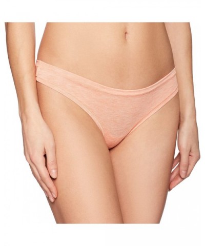 Women's Airy Thong Underwear- 3-Pack - Heather Denim/Heather Aqua/Heather Orange - C4186NHEZQS $22.16 Panties