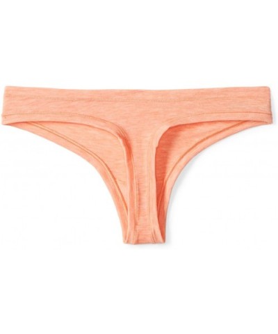 Women's Airy Thong Underwear- 3-Pack - Heather Denim/Heather Aqua/Heather Orange - C4186NHEZQS $22.16 Panties