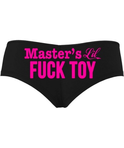 Masters Little Fuck Toy Piece of Ass Black Boyshort Panties - Hot Pink - CO195E27SE8 $22.79 Panties