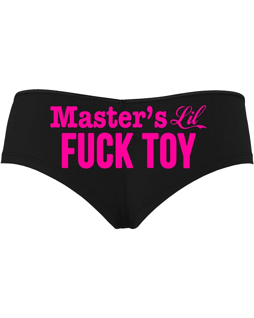 Masters Little Fuck Toy Piece of Ass Black Boyshort Panties - Hot Pink - CO195E27SE8 $22.79 Panties