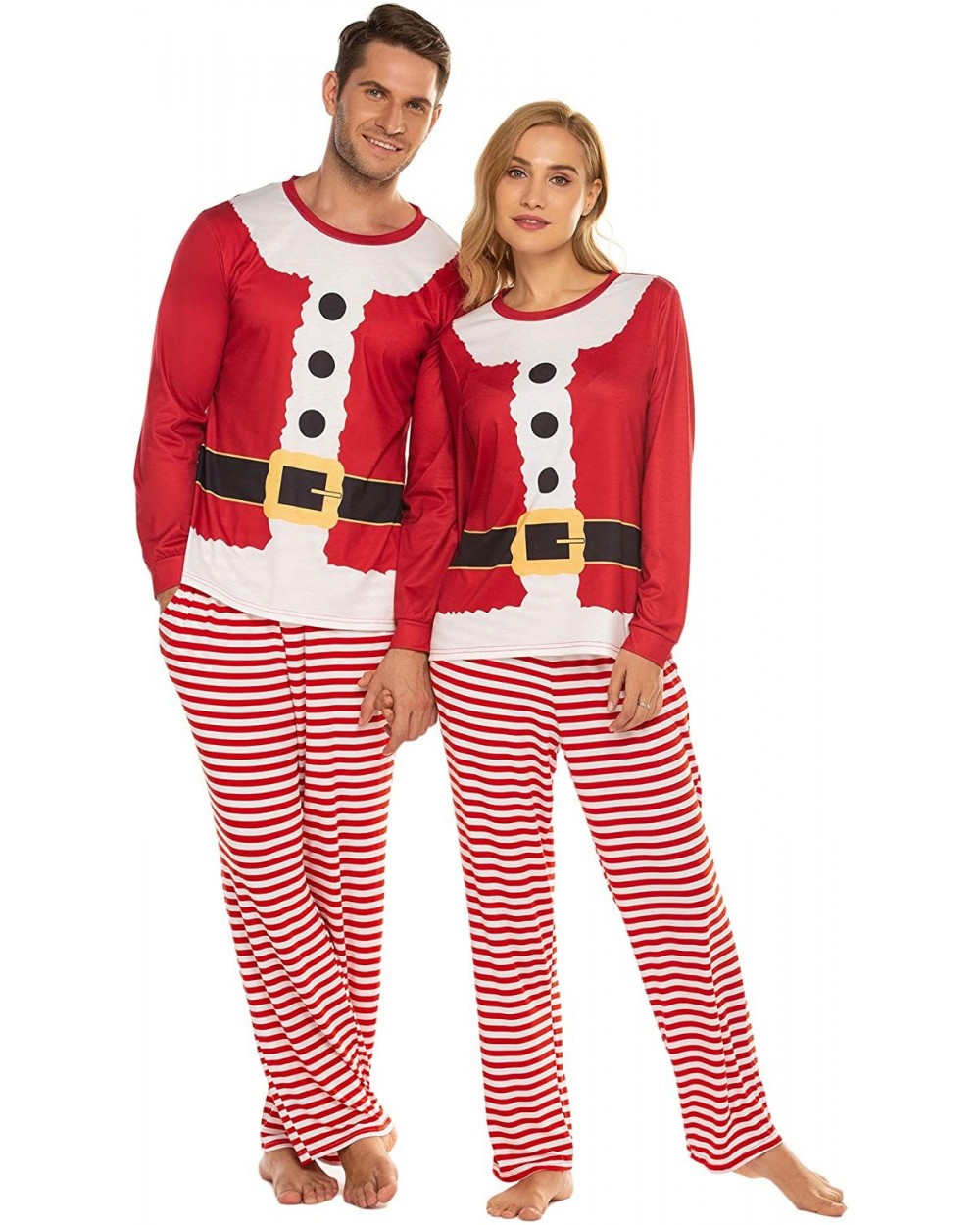 Matching Family Pajamas Set Christmas Pjs Long Sleeve Holiday Sleepwear - Couple-red - C118ZD6AN3K $31.66 Sets