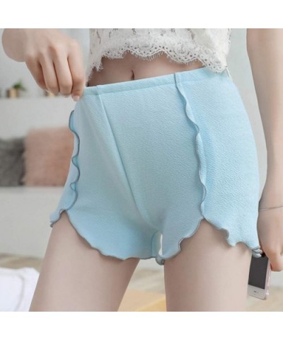 Fashion Women Slim Pants Casual Solid Stretchy Underwear Shorts Safety - Blue - C919COXCEMN $20.06 Bras