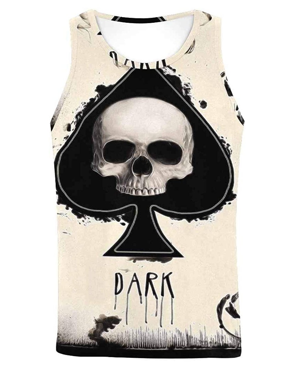 Men's Muscle Gym Workout Training Sleeveless Tank Top Human Skeleton Yeah - Multi9 - CI19DLMQ68Z $46.01 Undershirts