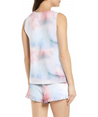 Women's Tie Dye Sleepwear Summer Sleeveless Casual Tank Nightgown Set - B Multicolor - C819E7O3NKG $40.94 Nightgowns & Sleeps...