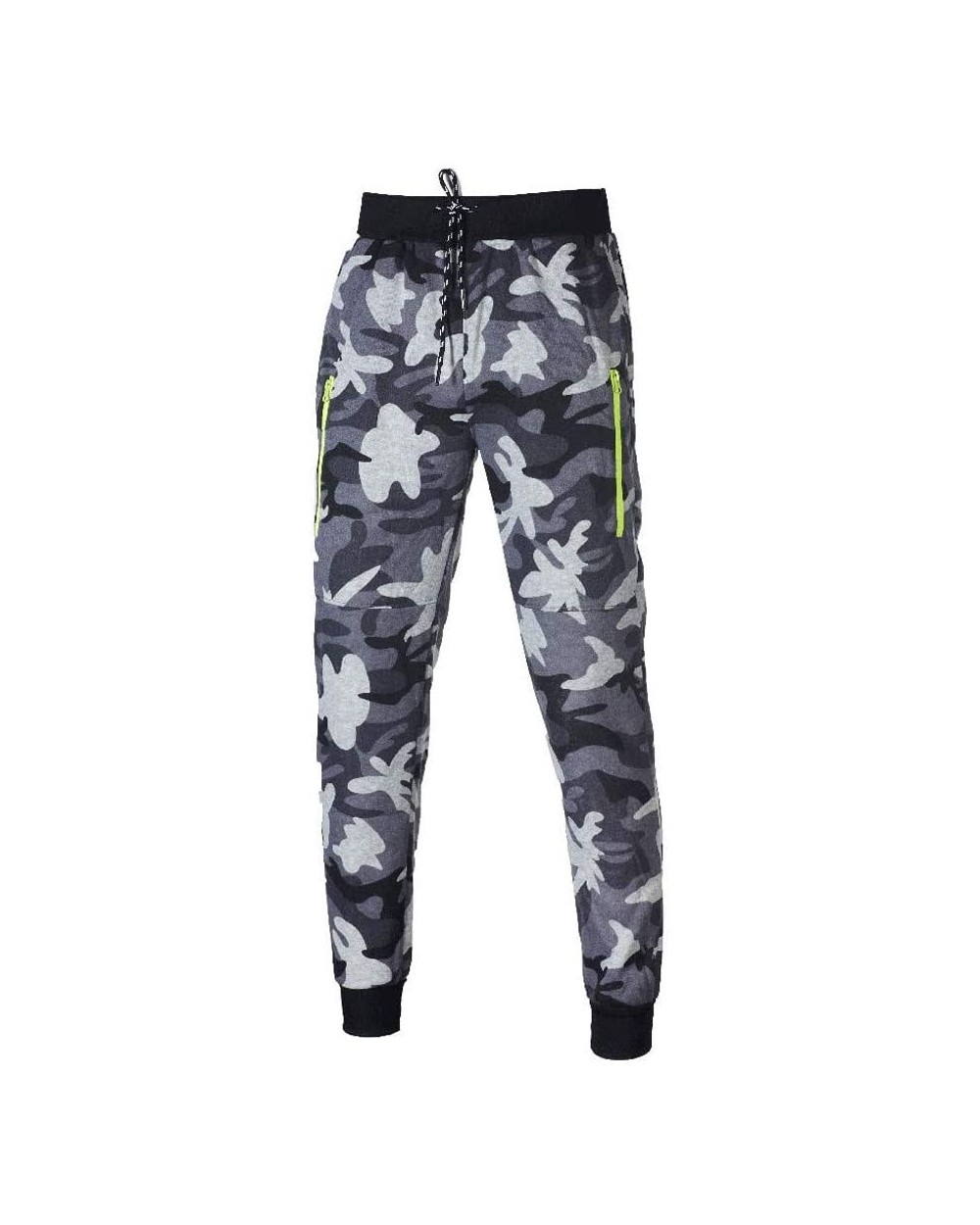 Men Fleece Jogger Pants Camouflage Sweatpants Closed Bottom Drawstring Lightweight Slacks for Gym Running Athletic - Dark Gra...