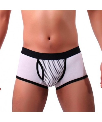 Men's Underwear- Mens Hot Sexy Brand Boxer Brief Shorts Soft Underpants - CX18CALEZU3 $14.64 Boxer Briefs
