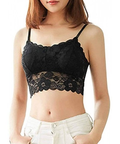 Fashion Women's Lace Strap Wrapped Chest Crop Top New Underwear Sexy Solid Corset - Black - C1195Y89OEO $26.04 Bustiers & Cor...